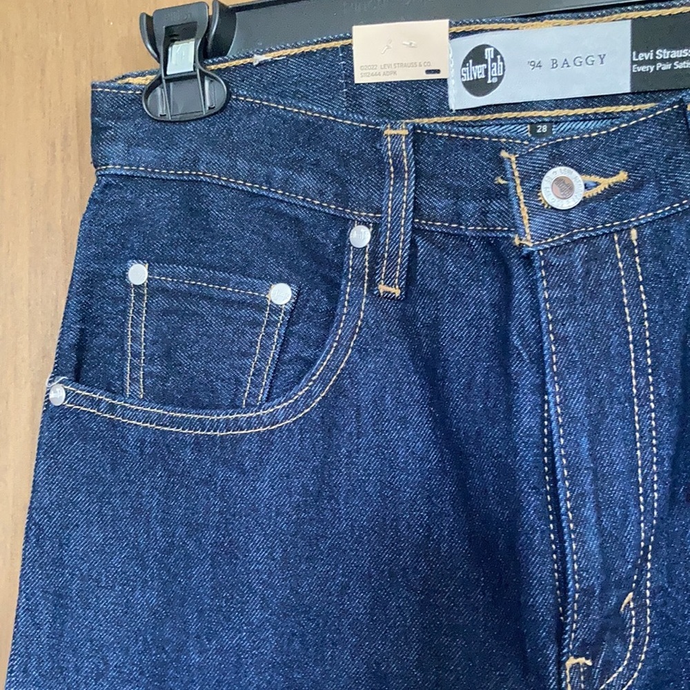 Relist7/20 Levi’s 94 baggy midrise straight leg jean cotton retro 27 or 30 - Picture 6 of 17